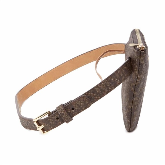 Michael Kors Adjustable Chocolate Belt Bag SMALL Fit - Picture 3 of 14